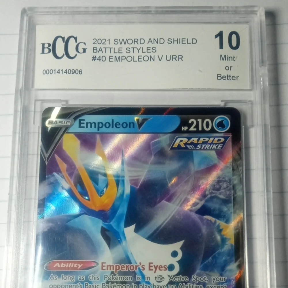 Grade 10 Empoleon V Pokemon 040/163 Battle Styles - Grade 10 Gem Mint